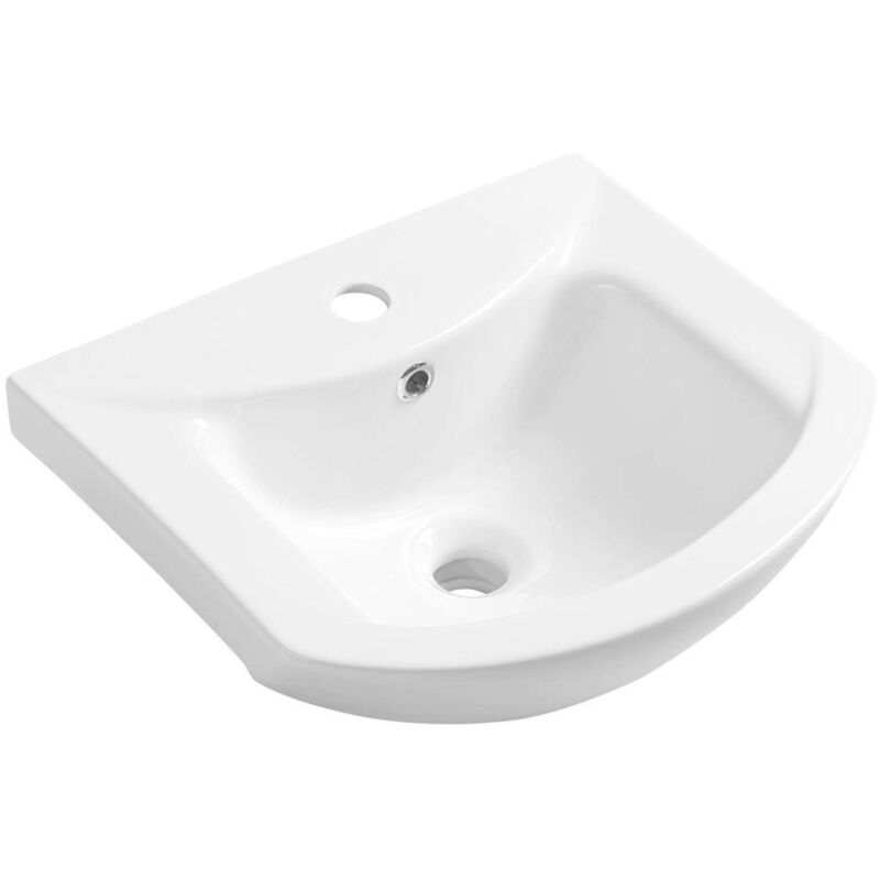 foto del prodotto aqualine zero lavabo per mobili 46x40 cm, 1 foro per rubinetto, bianco 6045