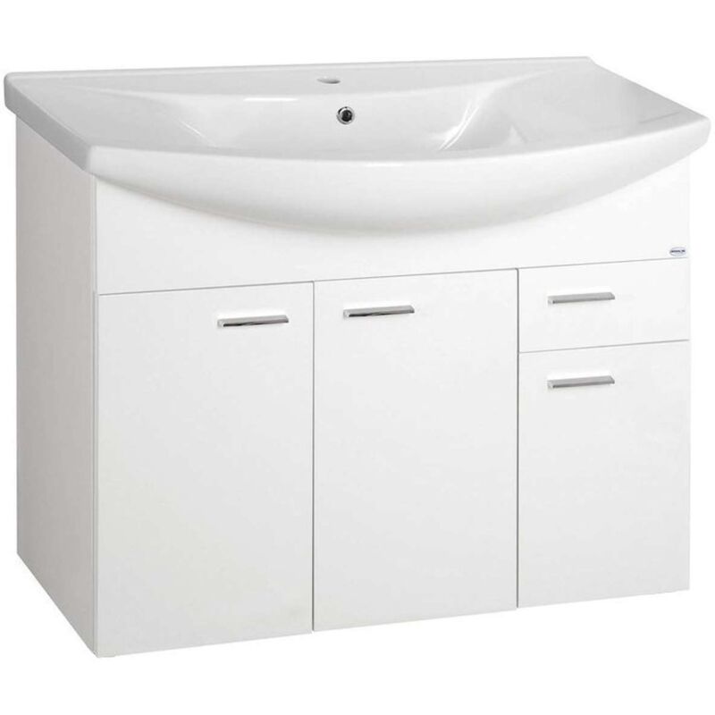 foto del prodotto aqualine zoja mobile lavabo 93x74x35 cm, bianco 51094a