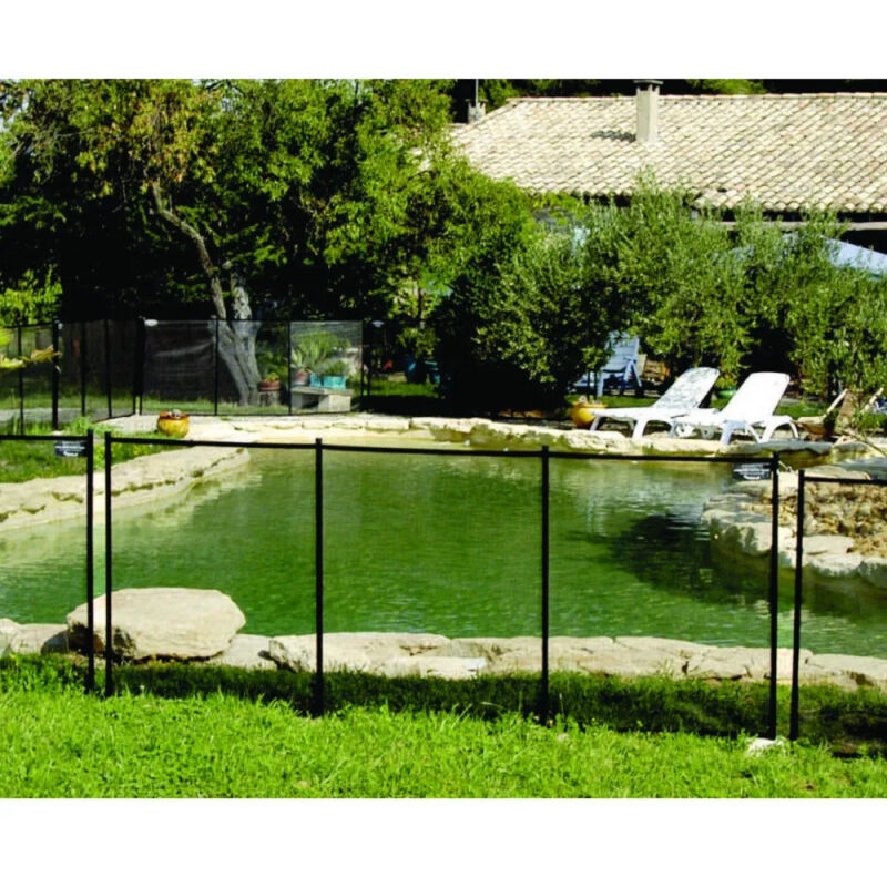 foto del prodotto aqualux barriera per piscina interrata nora, nera, modulo da 3,2 metri
