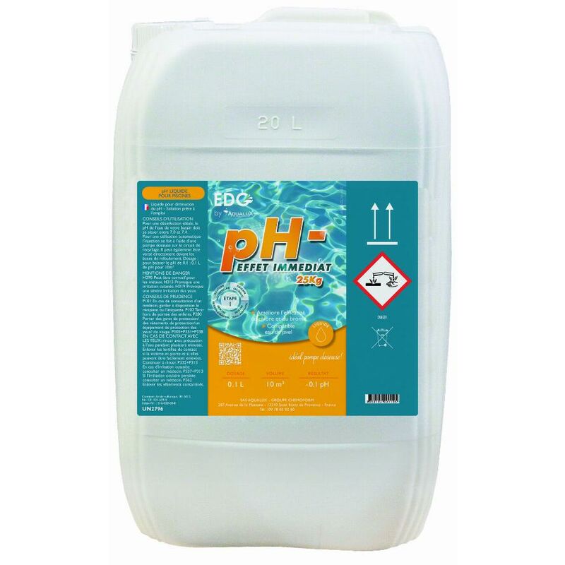foto del prodotto aqualux liquido per abbassare il ph, 22kg, edg 15 107385