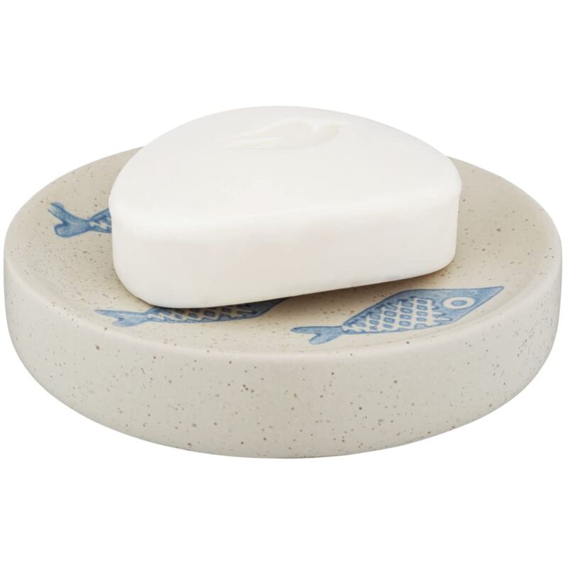 foto del prodotto aquamarin, portasapone per la conservazione di sapone, ceramica, beige, 12 x 3 x 12 cm wenko