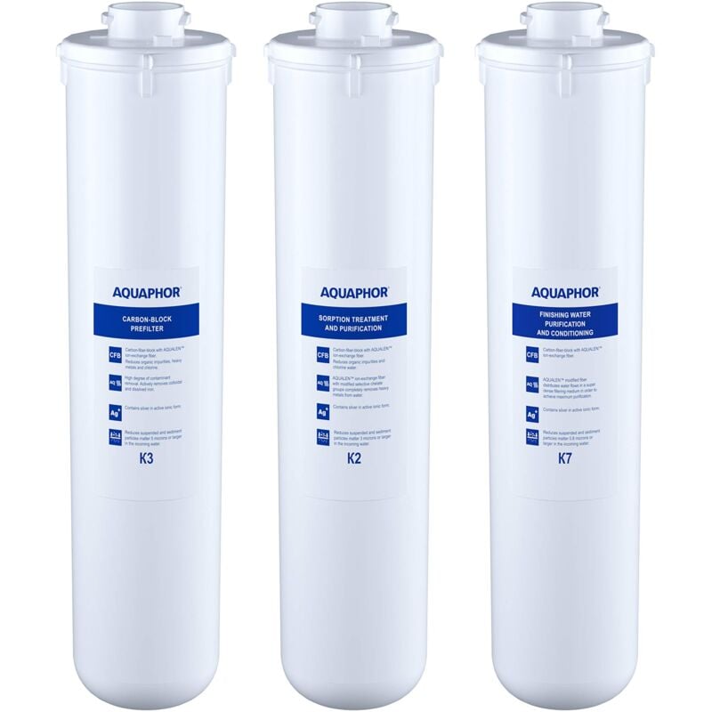 foto del prodotto aquaphor set di cartucce di ricambio per filtro dell acqua per sistema di filtrazione a cristallo k3 k2 k7