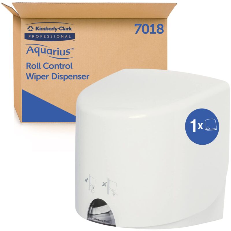 foto del prodotto aquarius dispenser di panni aquarius roll control 7018 dispenser di rotoli a dispensazione centrale 1 dispenser a dispensazione centrale con