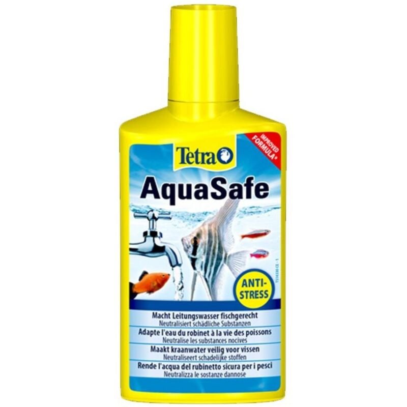 foto del prodotto aquasafe biocondizionatore per acqua dolce e marina formato 250 ml tetra