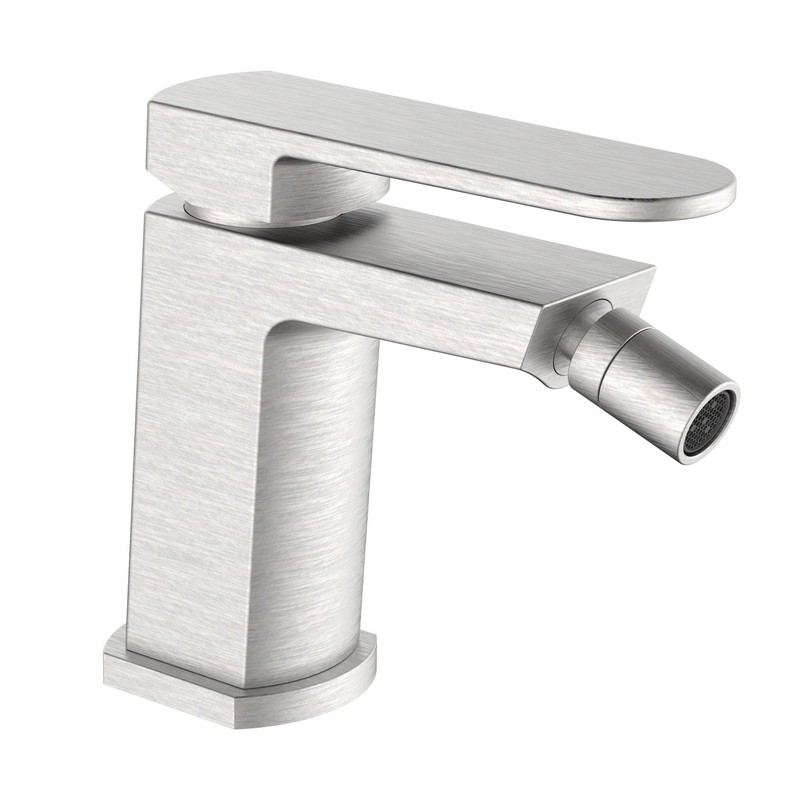 foto del prodotto aquasanit miscelatore bidet acciaio spazzolato con piletta click clack serie venere