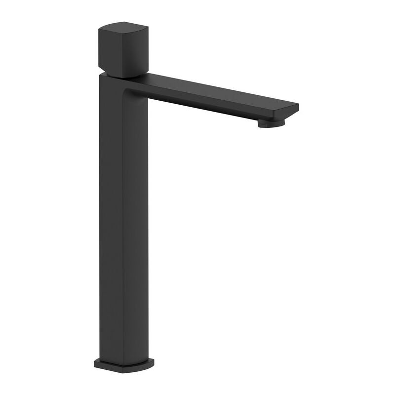 foto del prodotto aquasanit miscelatore lavabo alto in ottone nero opaco con portata limitata serie marte