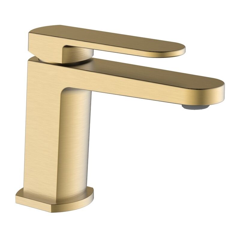 foto del prodotto aquasanit miscelatore lavabo oro opaco con piletta click clack serie venere