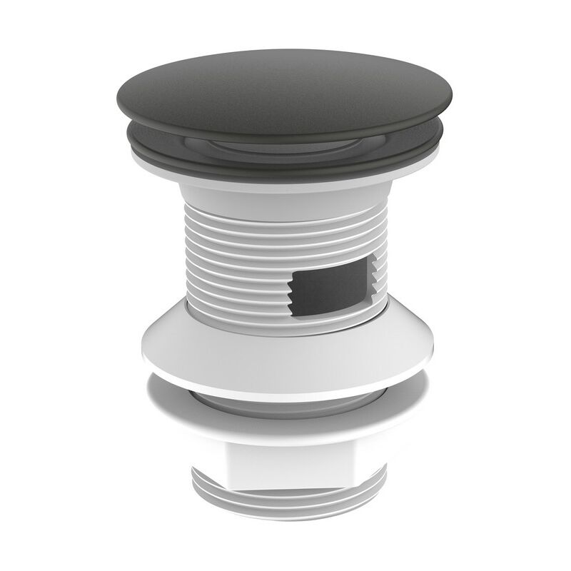 foto del prodotto aquasanit piletta click clack da 1 1 4 gungrey con troppo pieno
