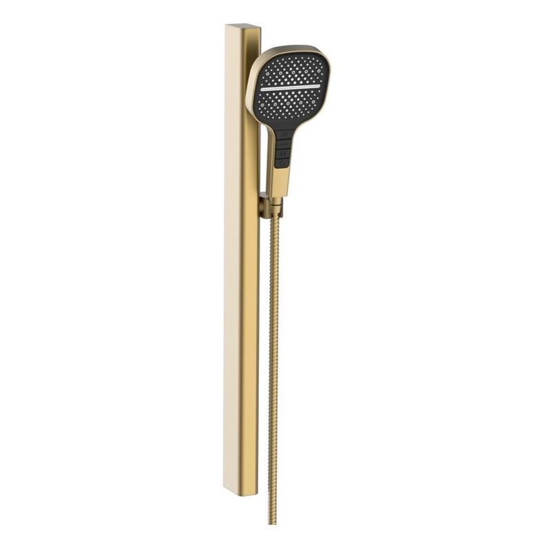 foto del prodotto aquasanit saliscendi oro opaco a 3 getti con pulsanti integrati serie mercurio