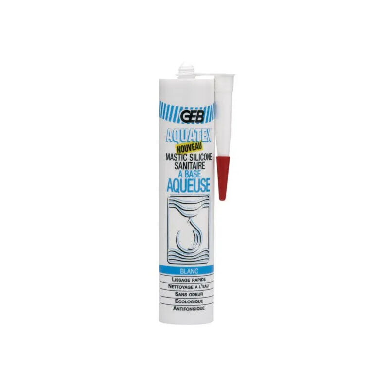 foto del prodotto aquatex bianco silicone lavabile con acqua, 310 ml