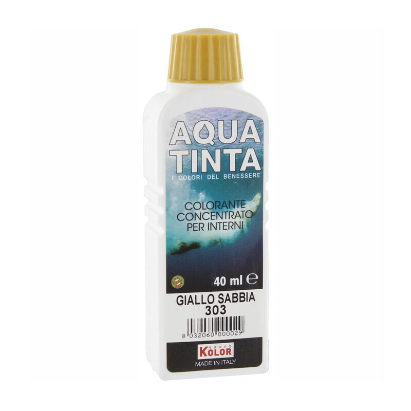 foto del prodotto aquatinta per interni ml.40 303 giallo sabbia. prezzo per 1 pezzo.