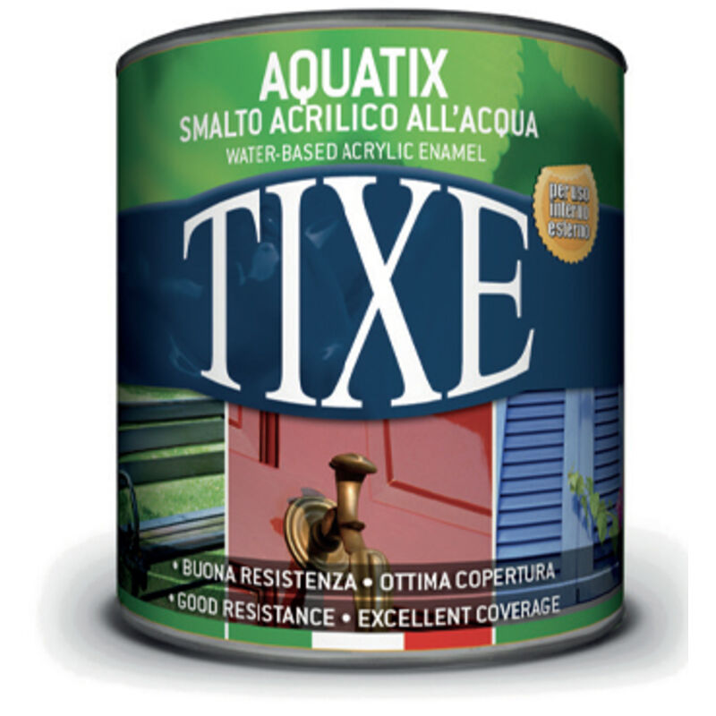 foto del prodotto aquatix smalto acrilico all acqua opaco verde smeraldo 500 ml tixe