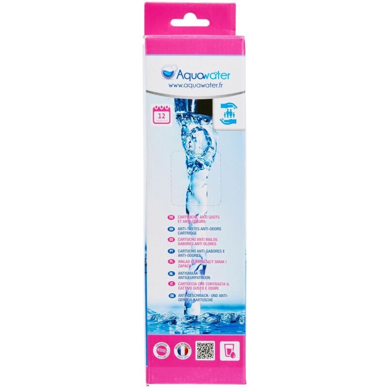 foto del prodotto aquawater 3700350801766 anti il gusto e l odore della cartuccia size standard di 10 durata 12 mesi, none, 1 unit confezione da 1 