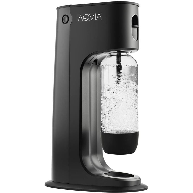 foto del prodotto aqvia balance, gasatore con bottiglia in pet senza bpa nero 