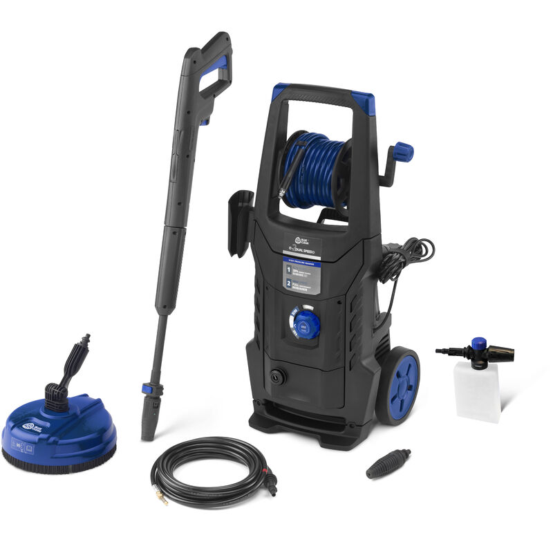 foto del prodotto ar blue clean e 2 dualspeed d idropulitrice ad alta pressione con doppia velocit , sonda sturatubi e patio cleaner 2200 w, 160 bar, 460 l h 