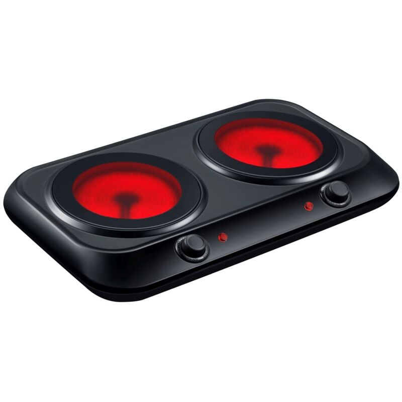 foto del prodotto ar1f402 piano cottura superficie piana ceramica 2 fornelli nero - ardes