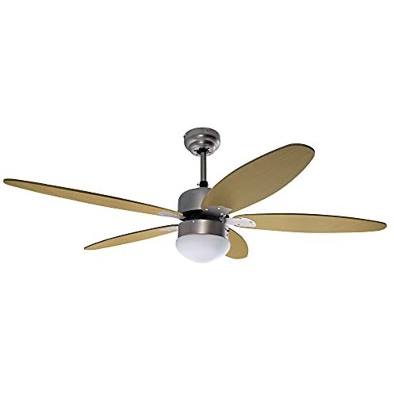 foto del prodotto ar5a130wr ventilatore da soffitto 1 luce 5 pale legno - ardes