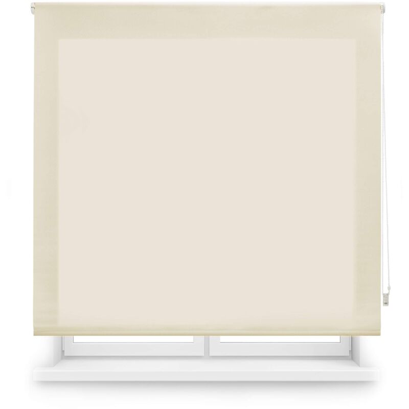 foto del prodotto ara tenda a rullo traslucida tinta unita beige, 100 x 250 cm larghezza x altezza dimensioni del tessuto 97 x 245 cm tenda per interne blindecor