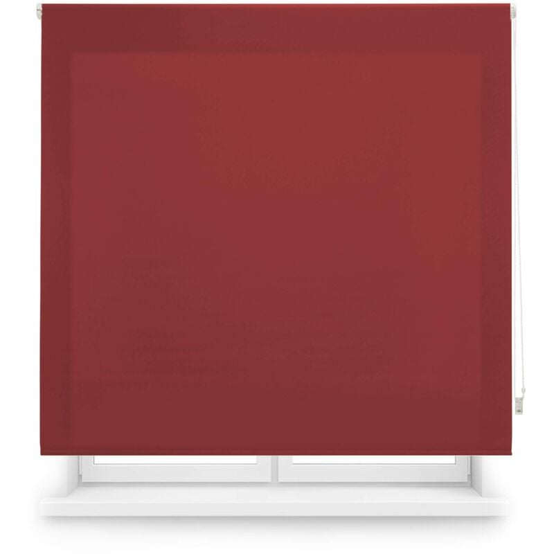 foto del prodotto ara tenda a rullo traslucida tinta unita rosso bordeaux, 100 x 250 cm larghezza x altezza dimensioni del tessuto 97 x 245 cm tenda per interne