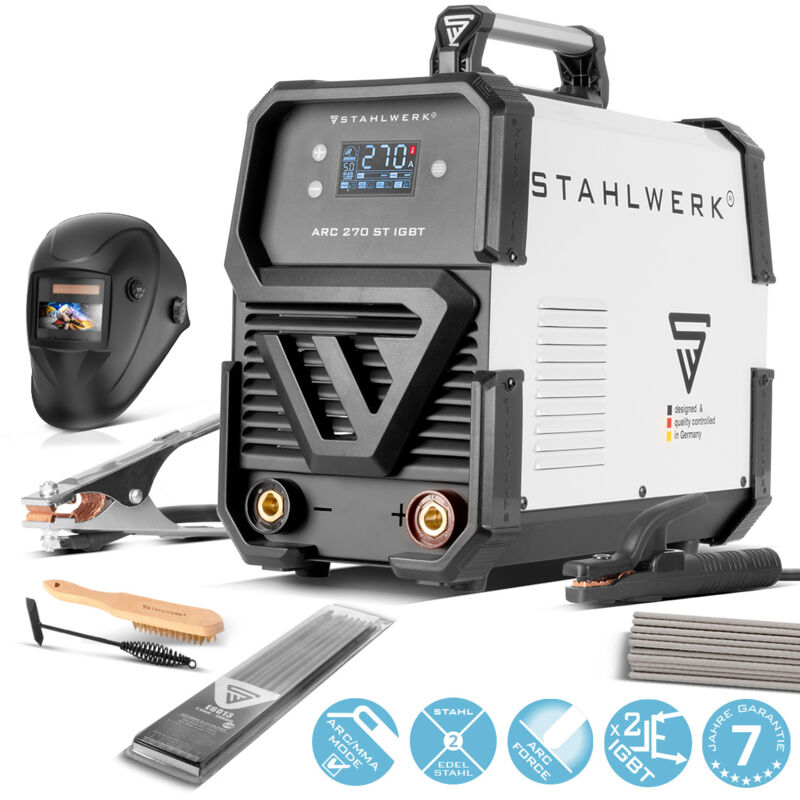 foto del prodotto arc 270 st saldatrice in corrente continua completamente equipaggiata con 250 ampere originali stahlwerk