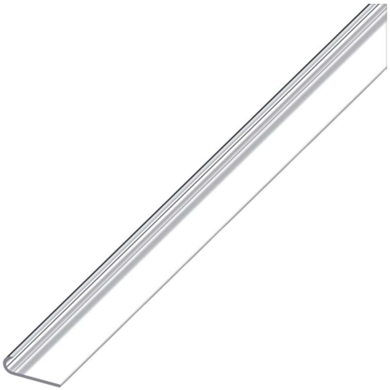 foto del prodotto arcansas alfer profilo per bordi unghietta alluminio argento cromato mm. 18x5,8x1 mt. 2 5 pz