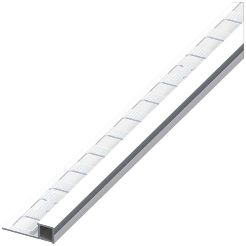 foto del prodotto arcansas alfer profilo quadrato chiuso jolly alluminio argento cromato mm. 10x2,5 mt. 5 pz