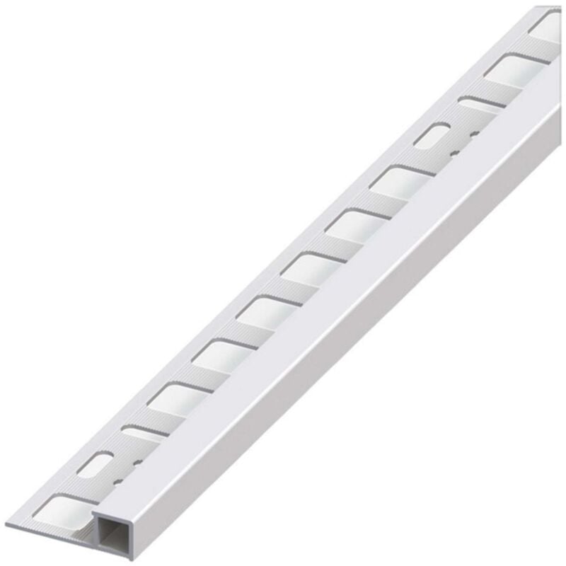 foto del prodotto arcansas alfer profilo quadrato chiuso jolly alluminio argento satinato mm. 10x2,5 mt. 5 pz
