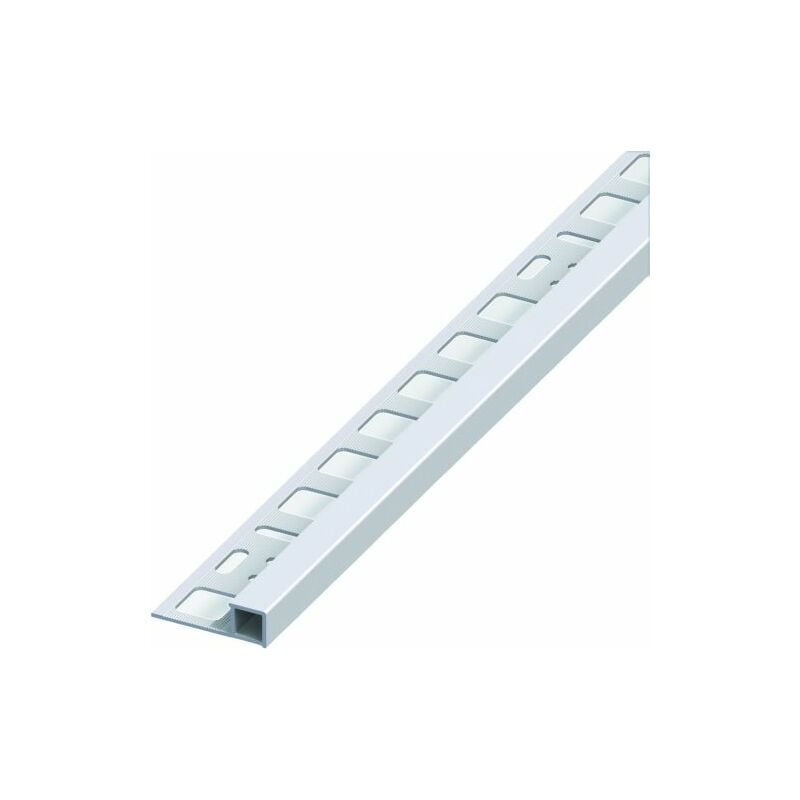 foto del prodotto arcansas alfer profilo quadrato chiuso jolly alluminio argento satinato mm. 12,5x2,5 mt. 5 pz
