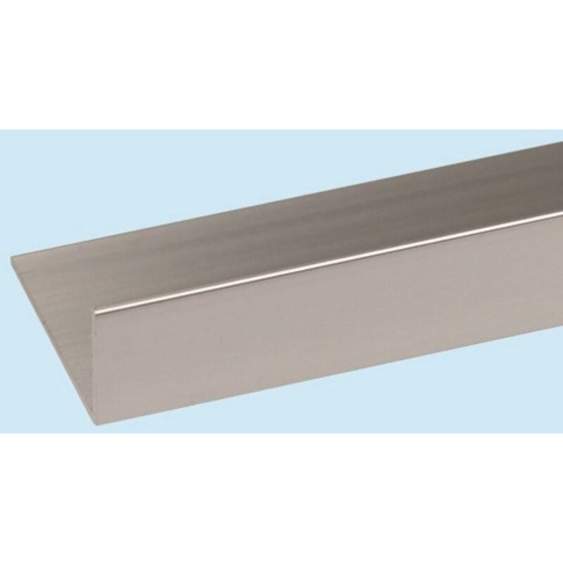 foto del prodotto arcansas profilo angoli diversi in alluminio mm.30x15 mt.2 argento lucido