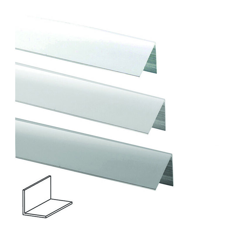foto del prodotto arcansas profilo angoli uguali in alluminio mm.20x20 mt.2 argento lucido
