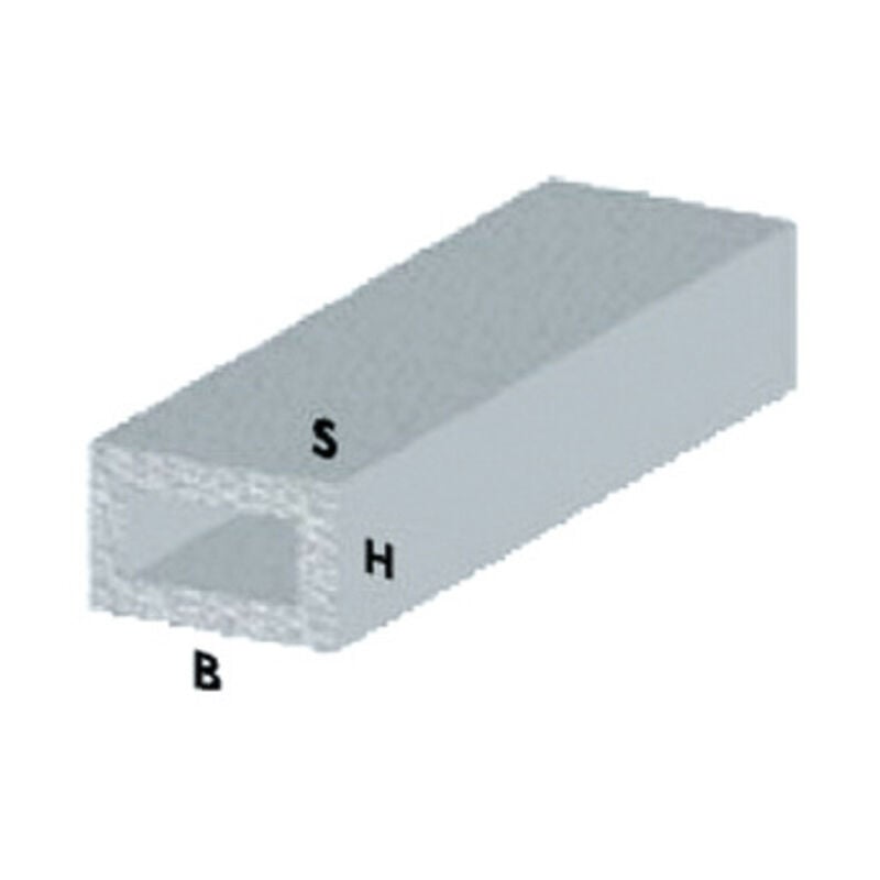 foto del prodotto arcansas profilo argento h.100 tubo rett. 20x10x1 . prezzo per 1 pezzo.