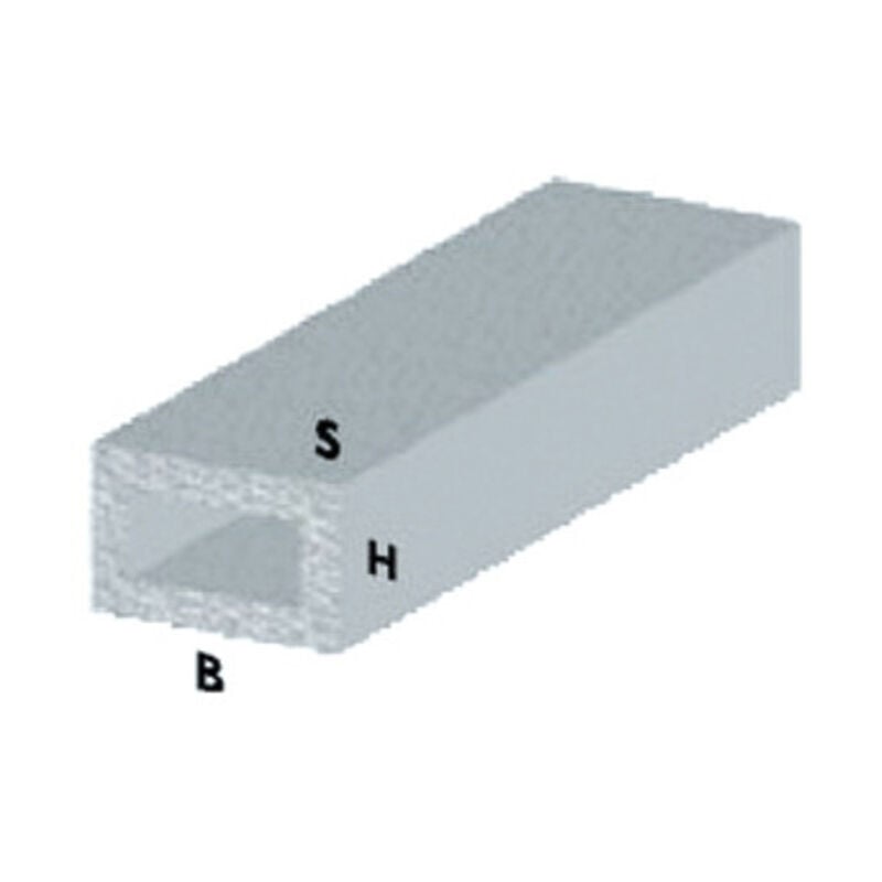 foto del prodotto arcansas profilo argento h.200 tubo rett. 30x15x1 . prezzo per 1 pezzo.