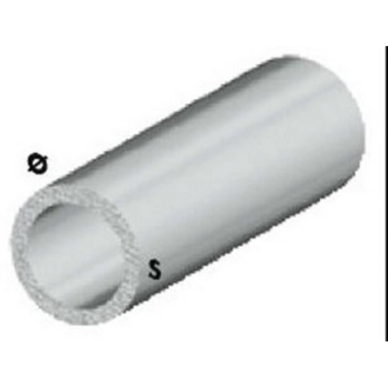 foto del prodotto arcansas profilo tubo tondo cm 100 h argento silver 25x1 mm profili alluminio
