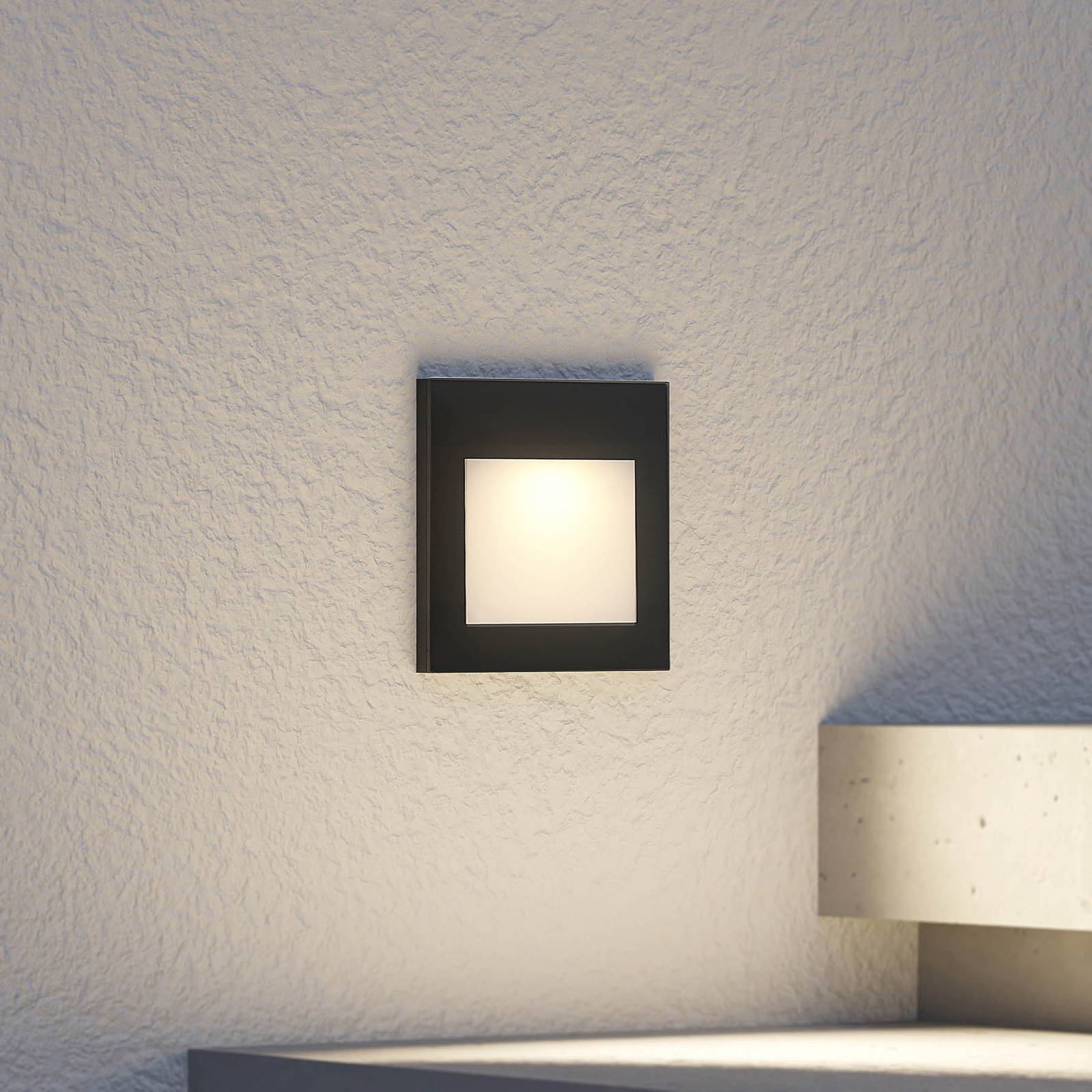 foto del prodotto arcchio applique a led da incasso zamo, nero, 11 cm, ip65