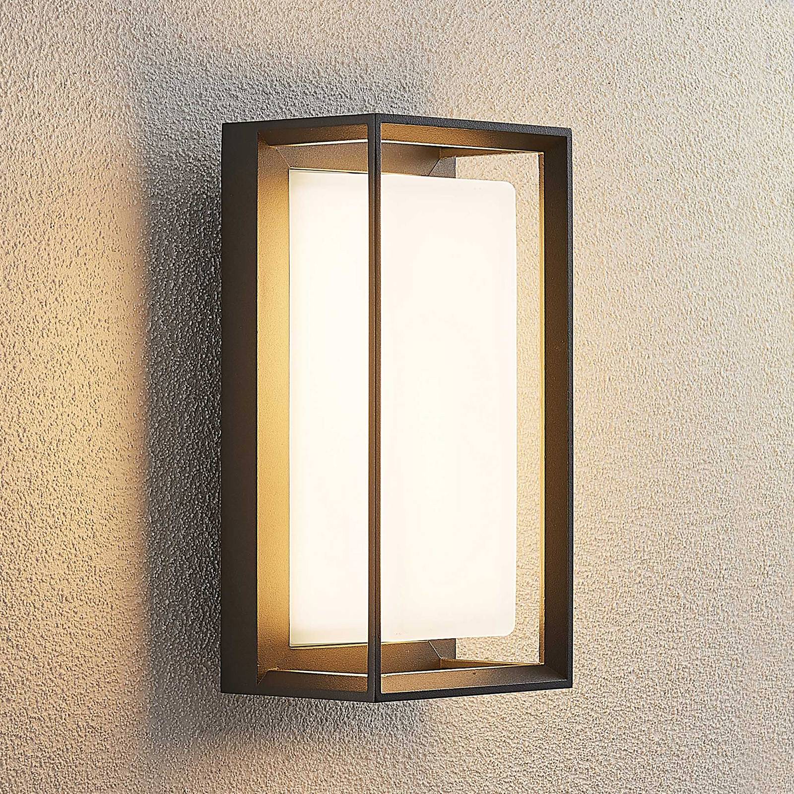 foto del prodotto arcchio applique a led ismera, antracite opal, ip65, vetro