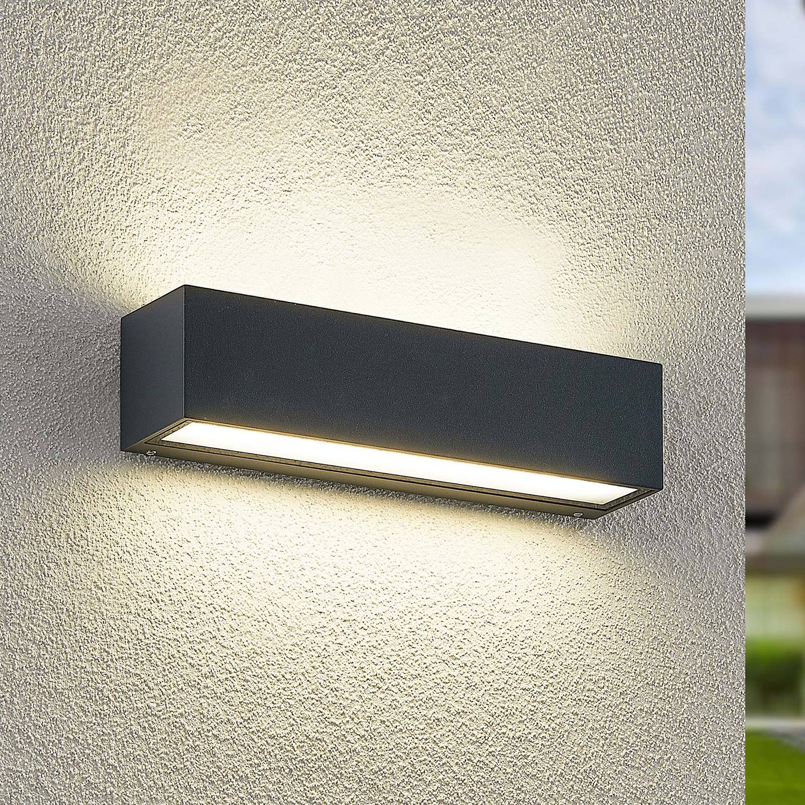 foto del prodotto arcchio applique a led lengo, 25 cm, antracite, up down, cct