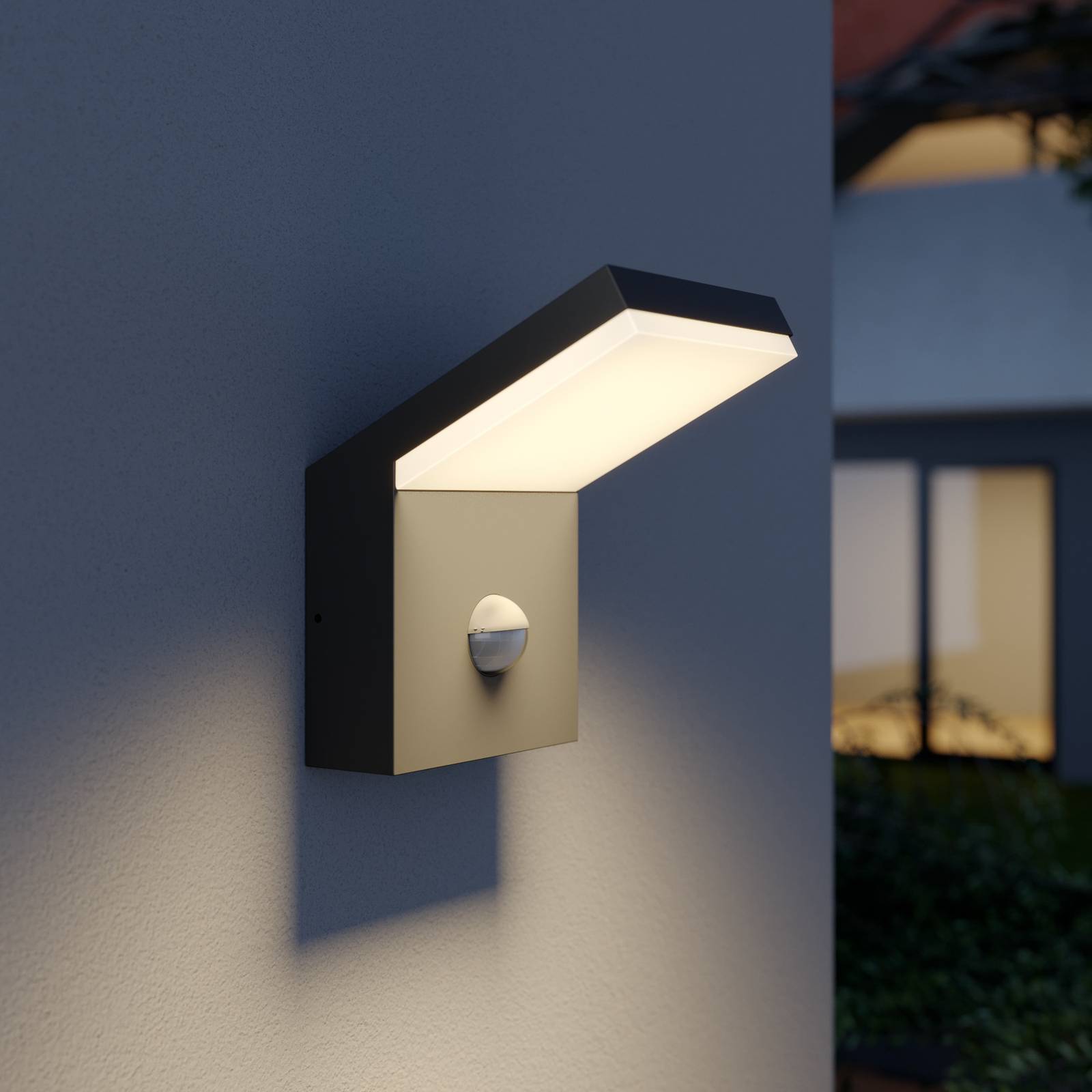 foto del prodotto arcchio applique da esterni led yolena, sensore, antracite, alluminio
