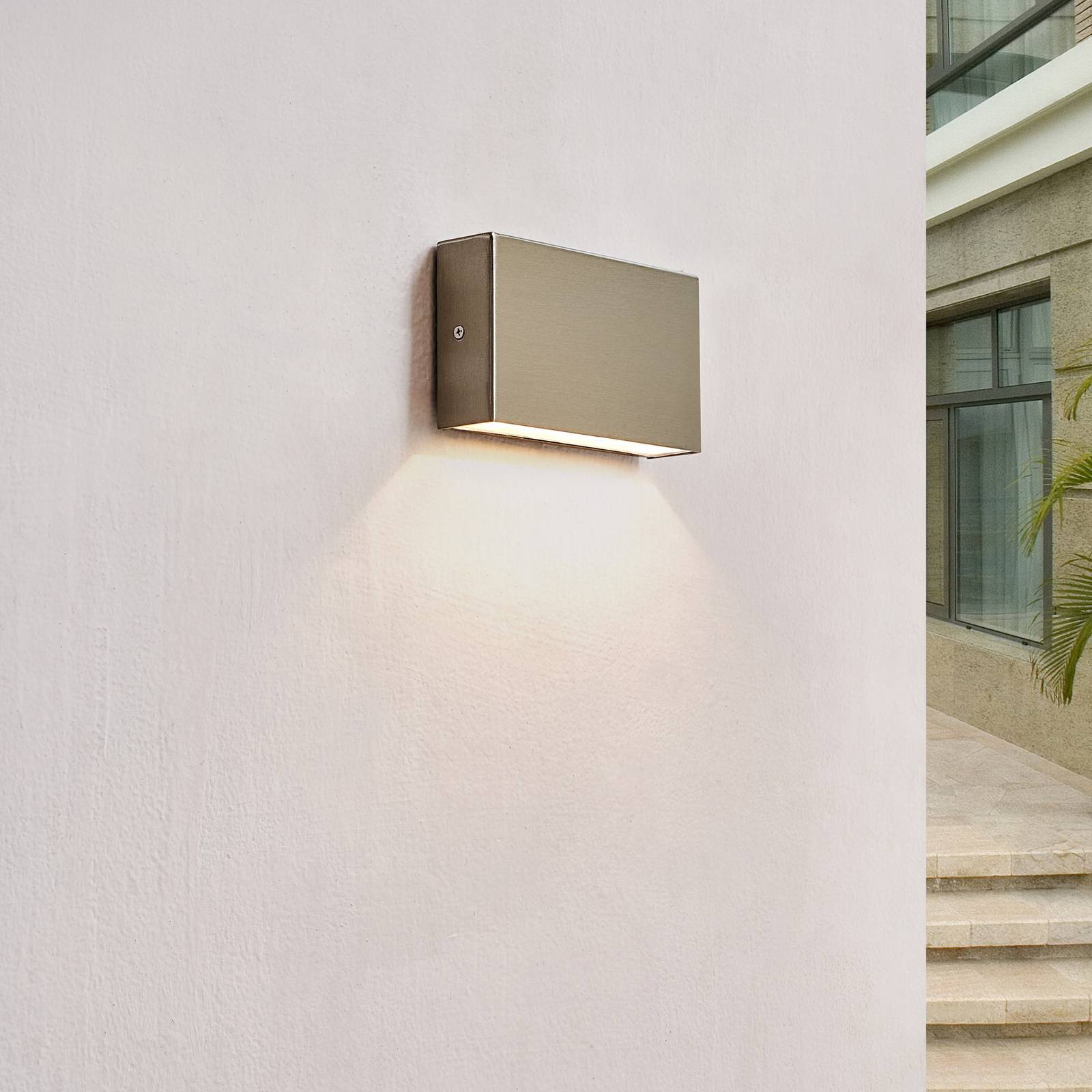foto del prodotto arcchio applique da esterno led karline, 530 lm, acciaio inox, ip65