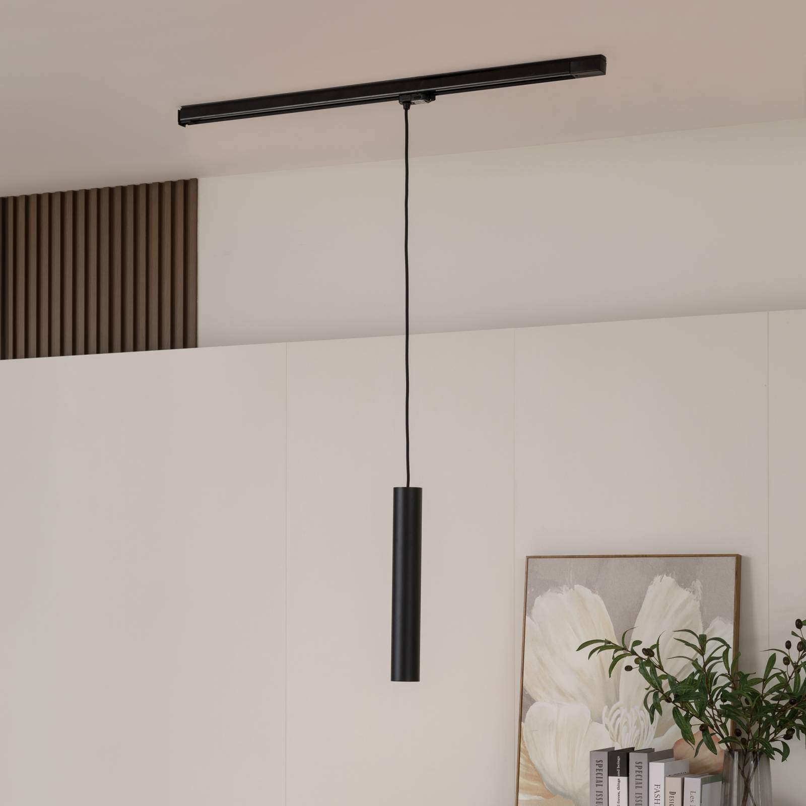 foto del prodotto arcchio ejona, sospensione led a binario nero 6 40cm