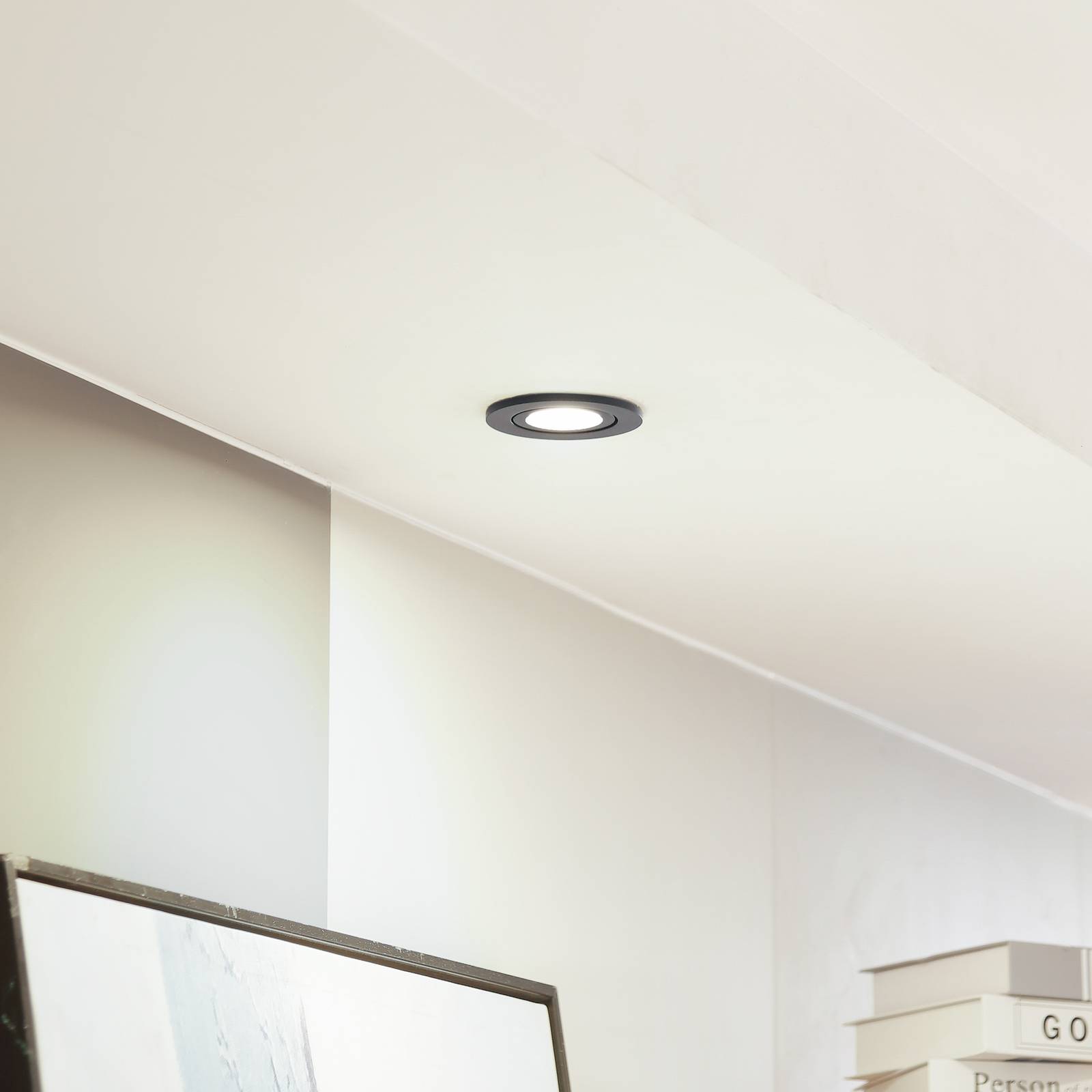 foto del prodotto arcchio faretto a led eliar rotondo nero cct orientabile