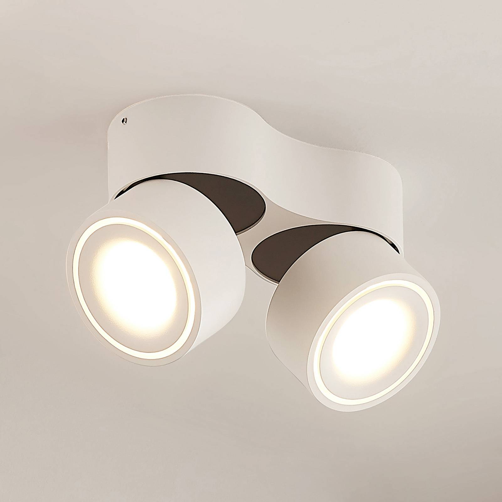 foto del prodotto arcchio faretto da soffitto a led rotari, bianco, 2 luci, 2270 lm