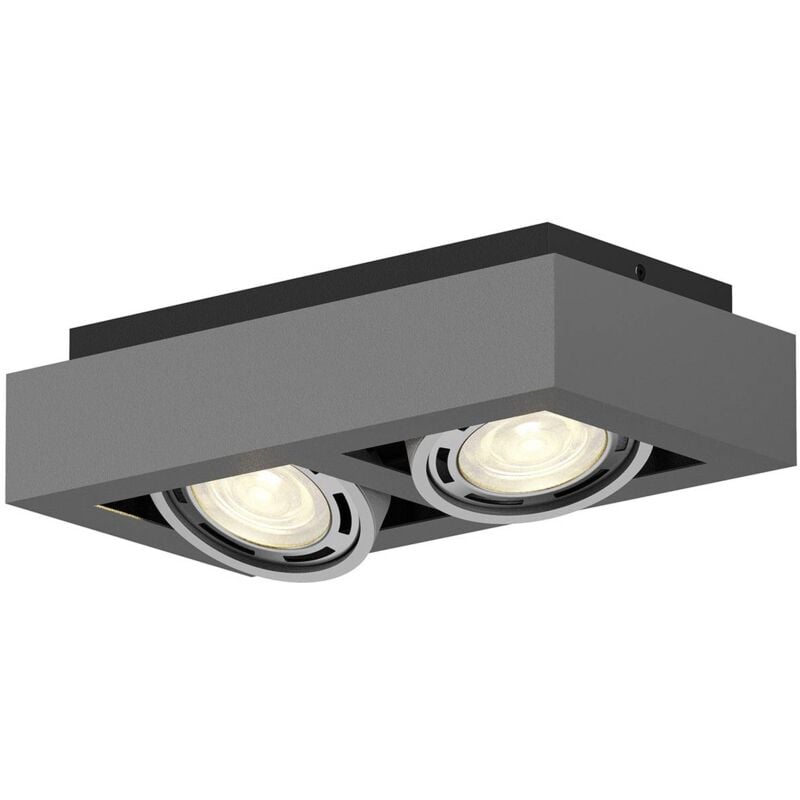 foto del prodotto arcchio faretto da soffitto ronka, 34 cm, a 2 luci, grigio, gu10