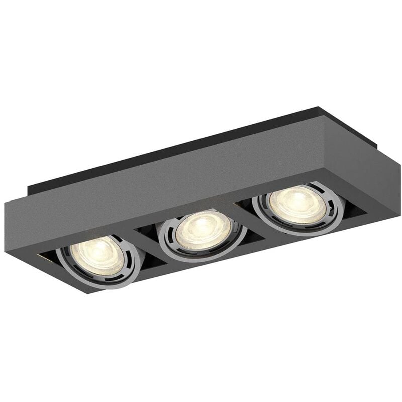 foto del prodotto arcchio faretto da soffitto ronka, 50 cm, a 3 luci, grigio, gu10