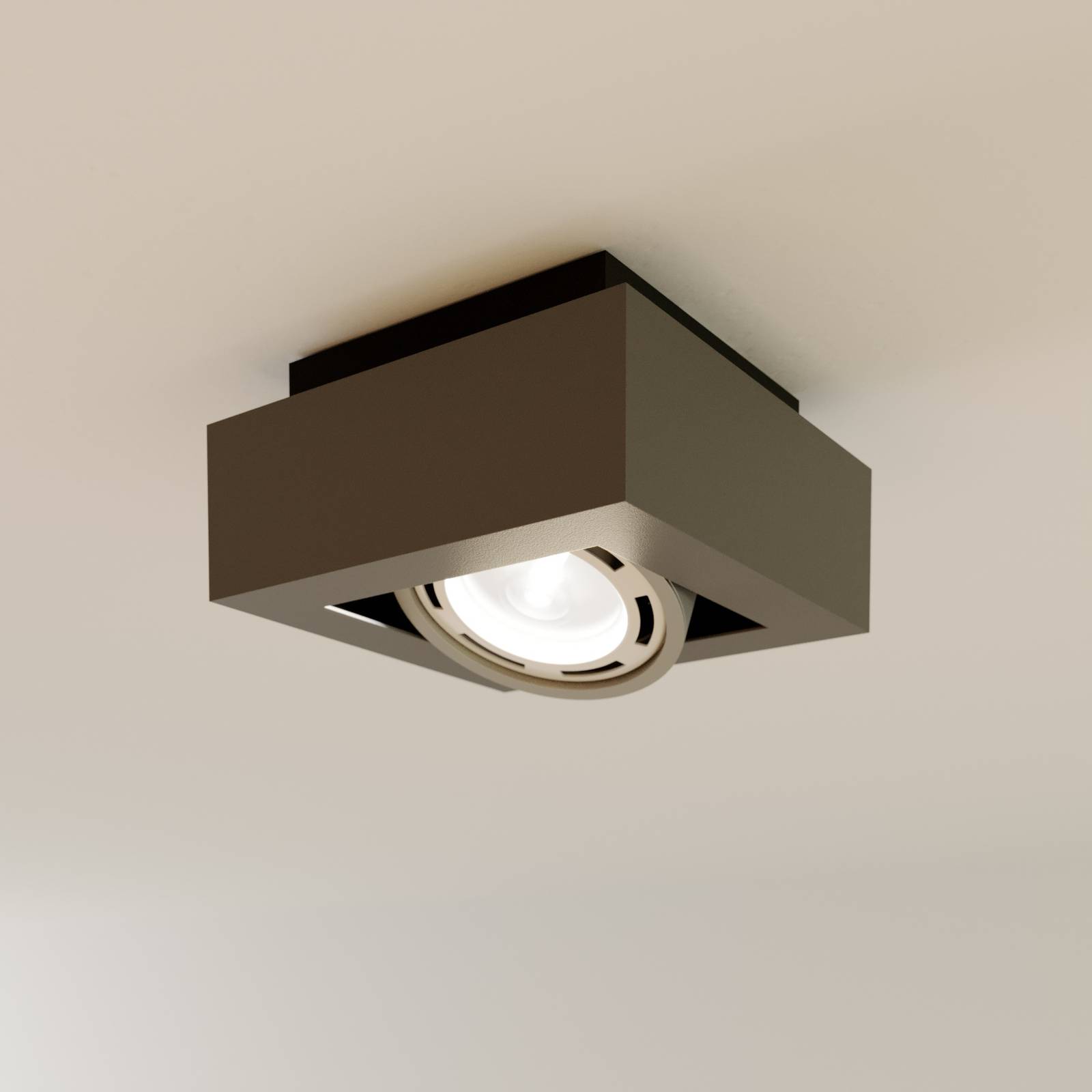 foto del prodotto arcchio faretto da soffitto ronka, grigio, 19 cm x 19 cm, gu10