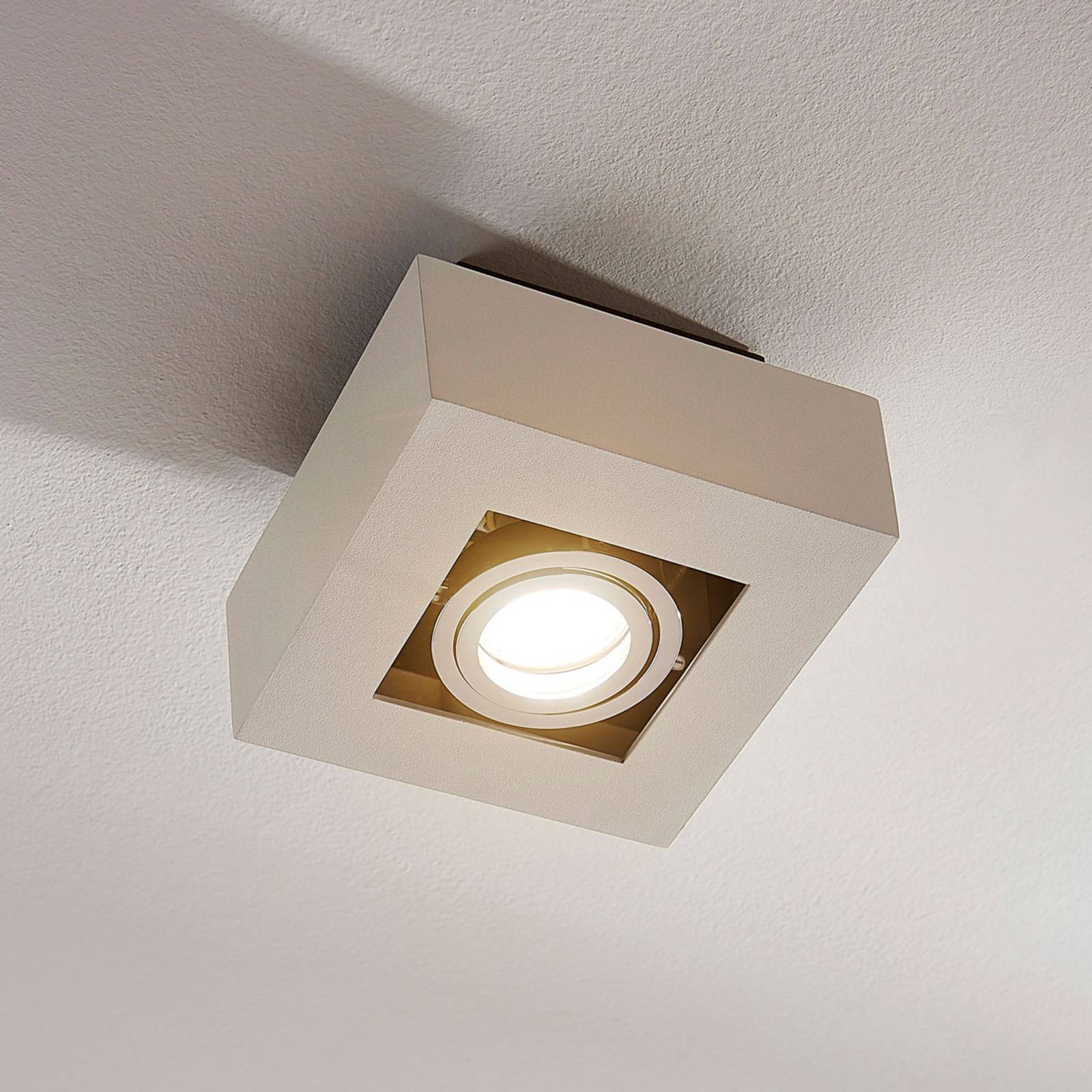 foto del prodotto arcchio faretto vince, 14 x 14 cm, bianco cromo, metallo, gu10