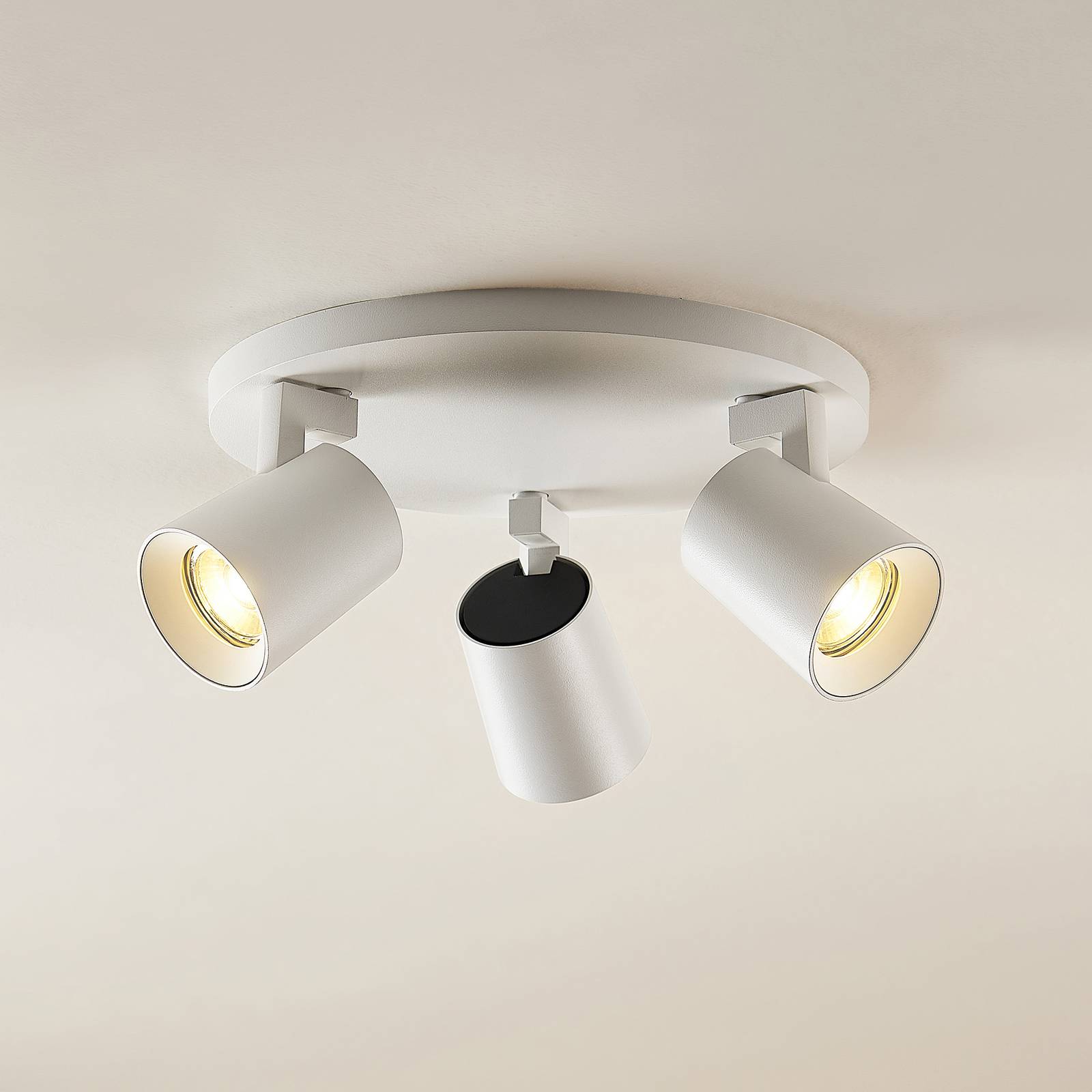 foto del prodotto arcchio iavo faretto, rotondo, 3 luci, bianco