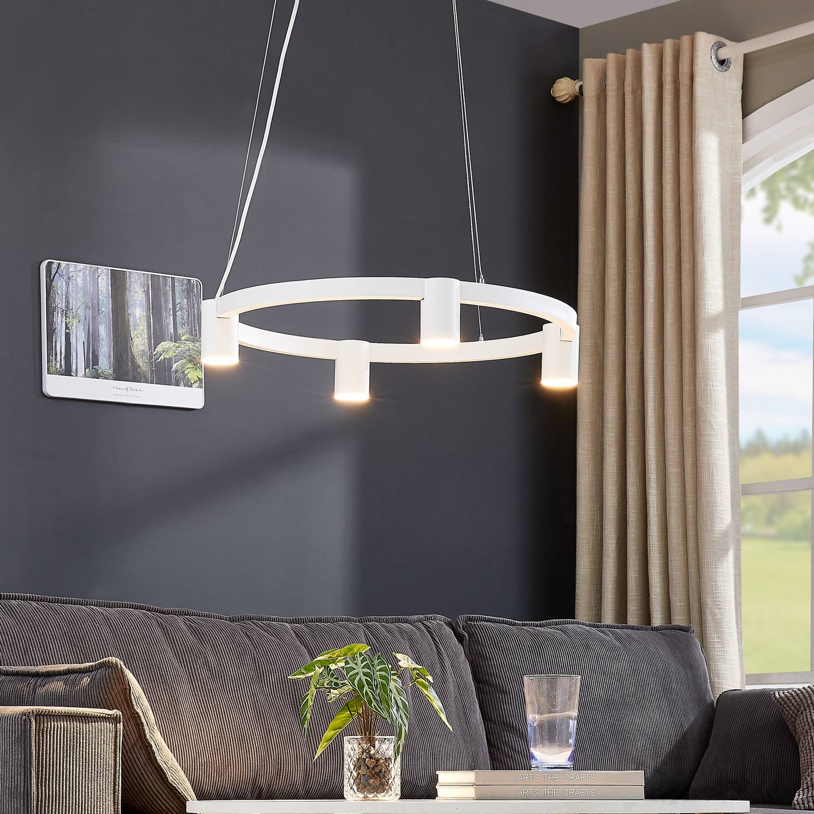 foto del prodotto arcchio lampada a sospensione brinja, bianco, 64 cm, a 4 luci, gu10
