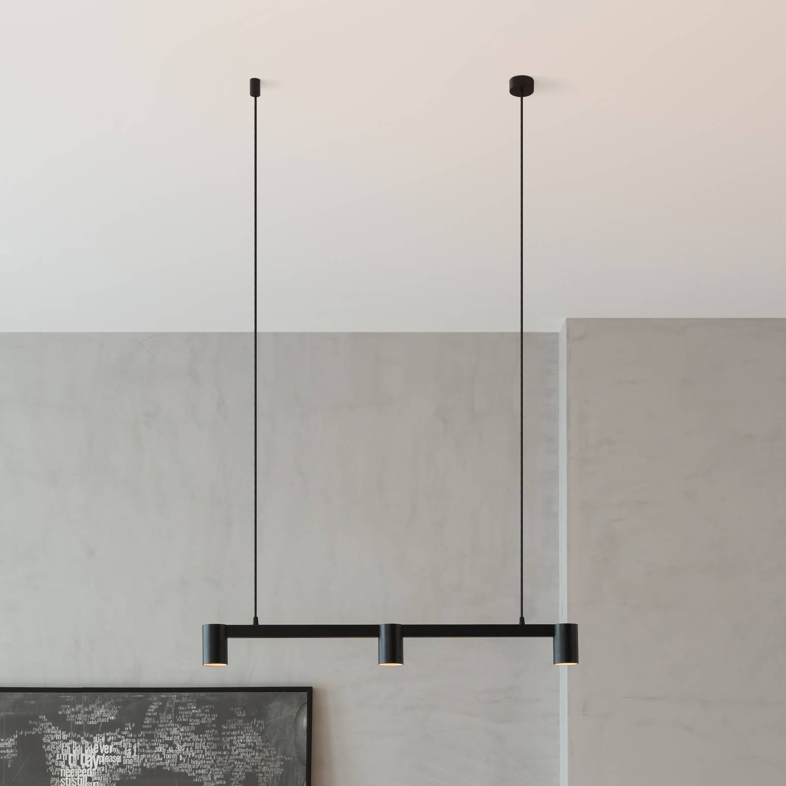 foto del prodotto arcchio lampada a sospensione brinja, nero, 90 cm, a 3 luci, gu10