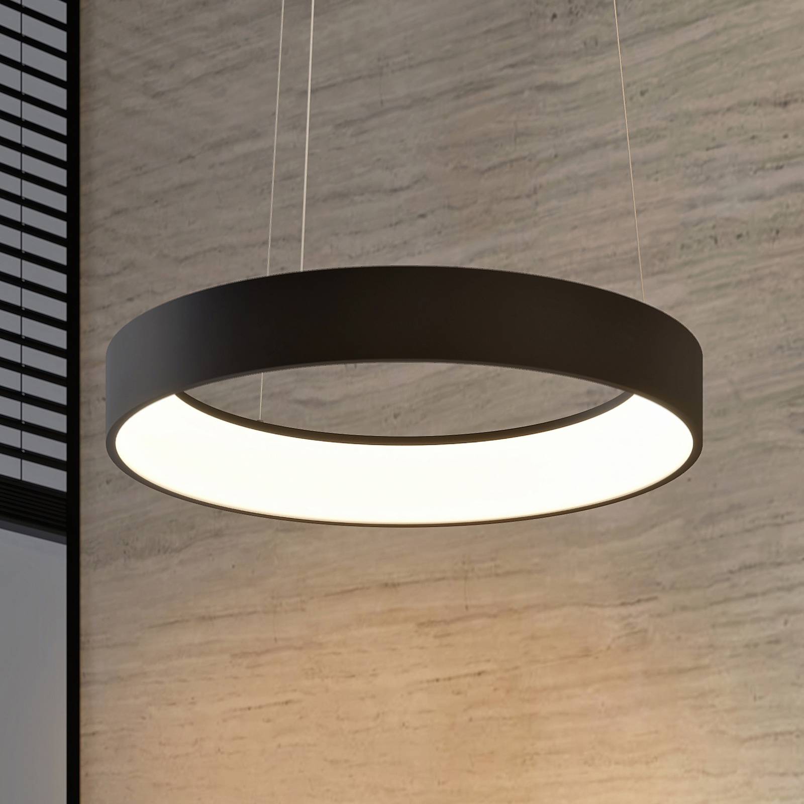 foto del prodotto arcchio lampada led a sospensione aleksi, 60 cm, nero, metallo, cct