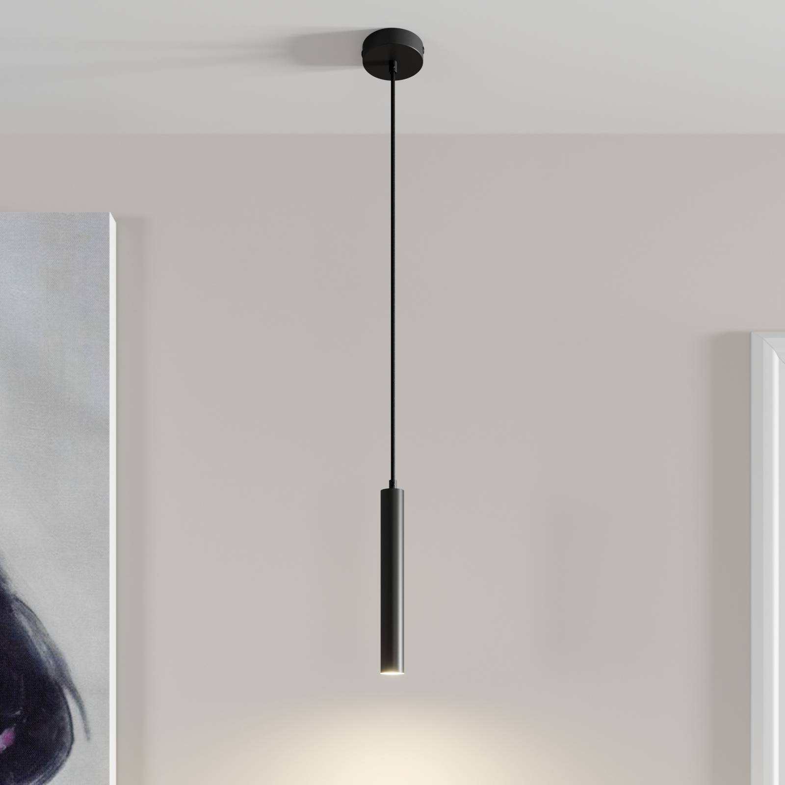 foto del prodotto arcchio lampada led a sospensione franka, 1 luce, 4 cm, nero